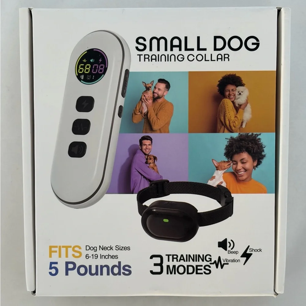 Small Dog Training Collar, Rechargeable, Remote Control, Adjustable Shock, NEW